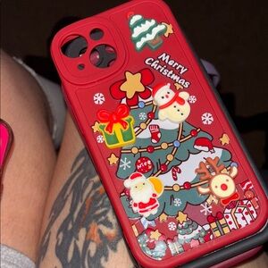 Christmas Themed Red Phone Case